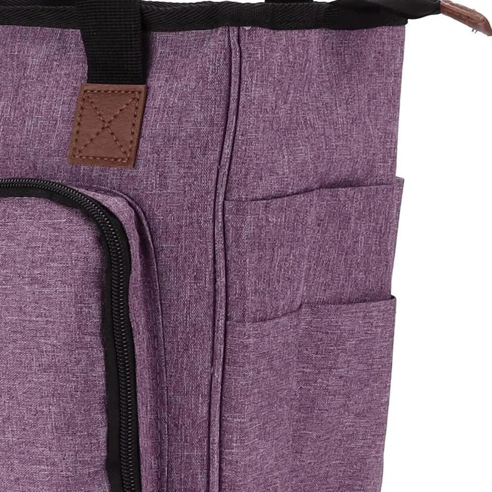 Knitting Bag Yarn Tote Organizer Womens Crochet Storage with Inner Dividers New